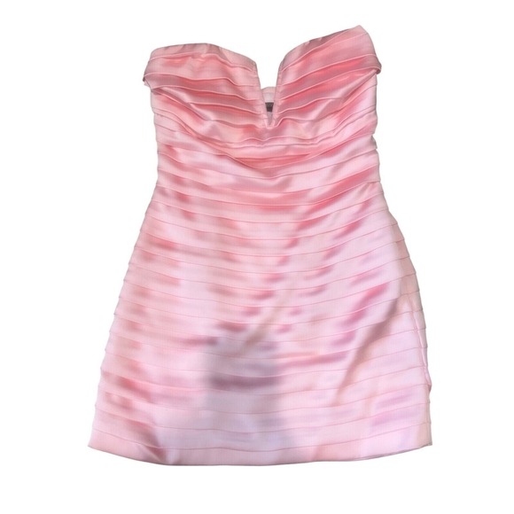 NWT Ramy Brook Pia Strapless Mini Dress in Baby Pink Candy Size 2 $625 - Picture 3 of 8